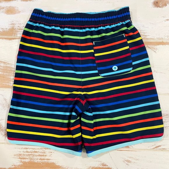 NEW 3T Boys Rainbow Stripe Swim Trunks - Picture 3 of 5